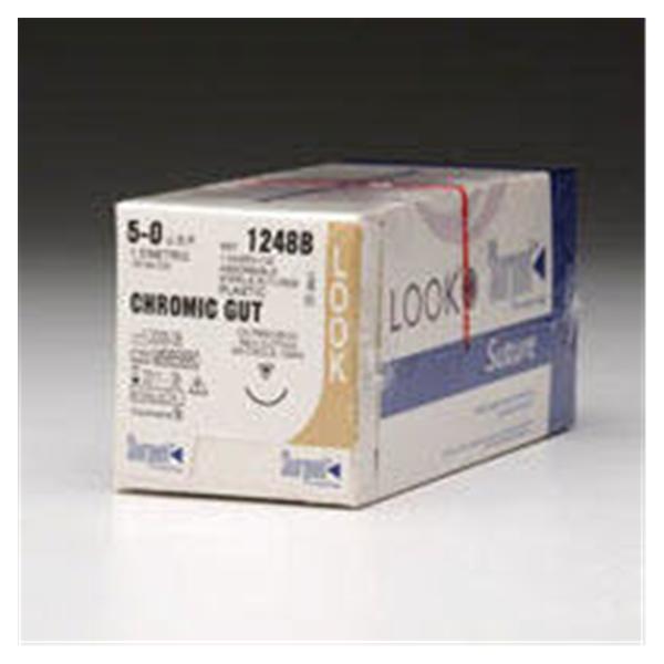 Suture 5-0 Chromic Gut C-17 Undyed Beige 18